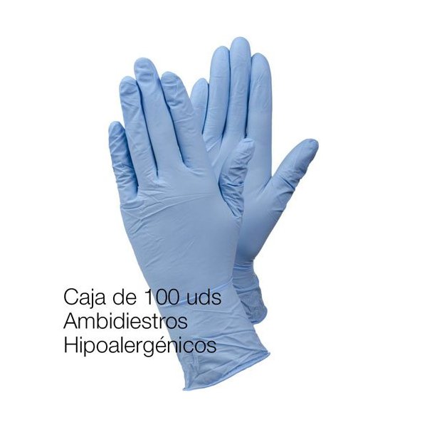 Guantes de Nitrilo Sensible Sin Polvo - Paquete de 100 uds Vetonek