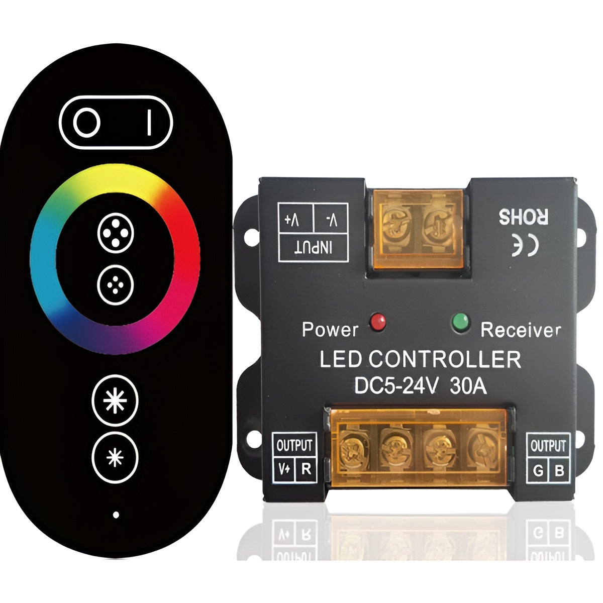 Controlador LED Táctl RGB RF Carcasa Metálica — Vetonek