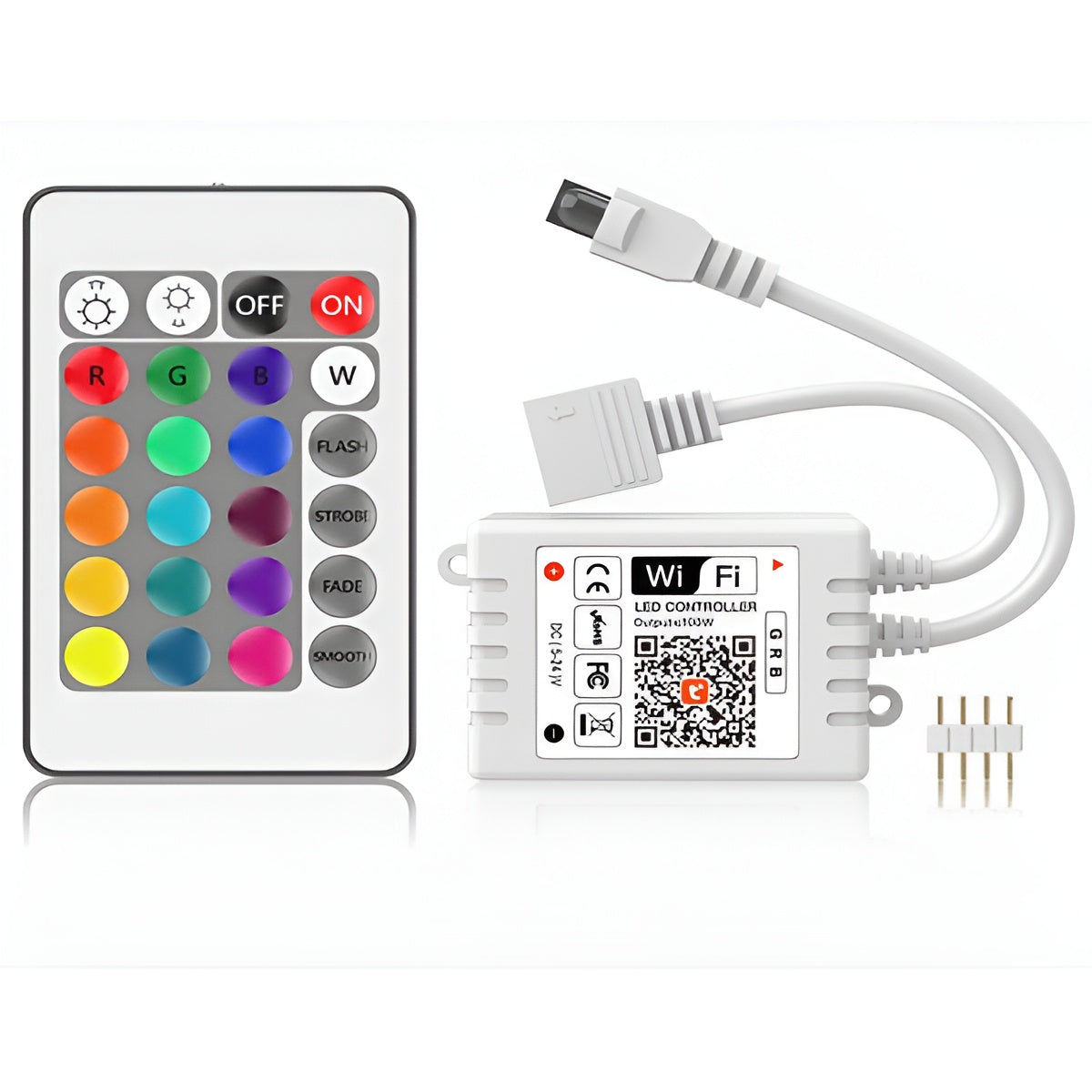 Controlador LED RGB Tuya WIFI 2,4G 24 Teclas — Vetonek