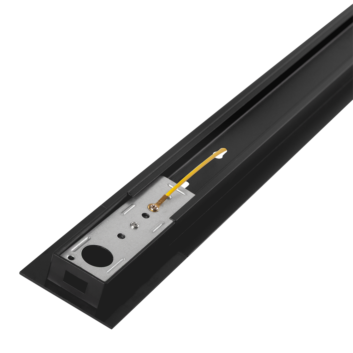 Carril Monofásico Empotrable para Focos LED 2M Negro — Vetonek (2)