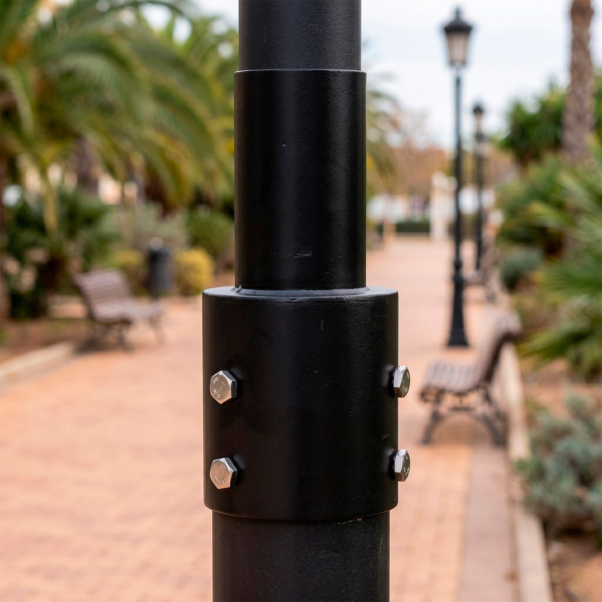 Adaptador Columnas Farola 80mm a 60mm - Gris — Vetonek (5)