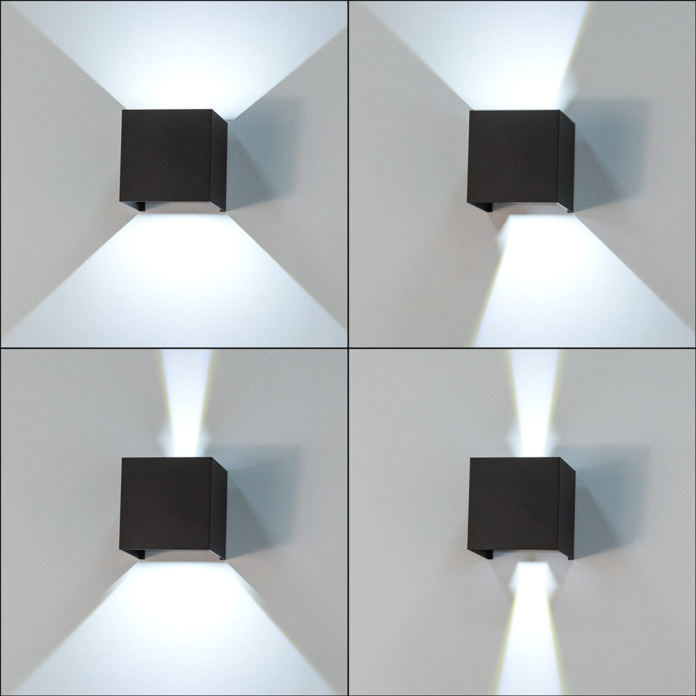 Aplique LED para Exterior 2x5W 100Lm/W IP65 Negro 4000K — Vetonek (2)