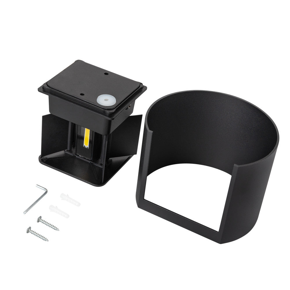 Aplique LED Exterior 2x5W 100Lm/W IP65 Negro 4000K — Vetonek (6)