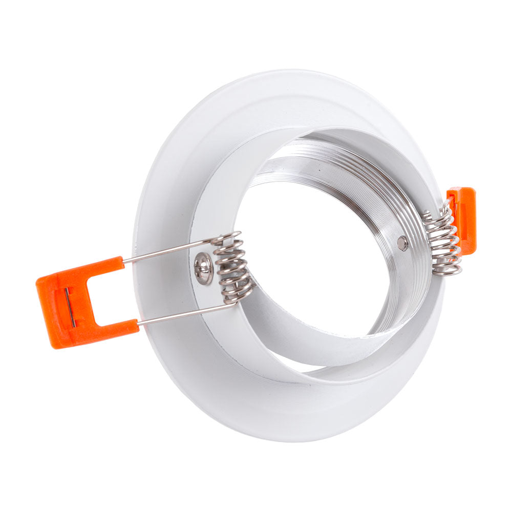 Pack 8 Aro Foco Downlight Basculante Circular Aluminio Blanco 93mm — Vetonek (4)