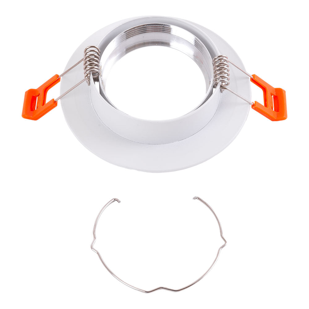 Pack 8 Aro Foco Downlight Basculante Circular Aluminio Blanco 93mm — Vetonek (5)