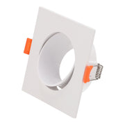 Aro Foco Downlight Basculante Cuadrado Blanco 83/83mm — Vetonek