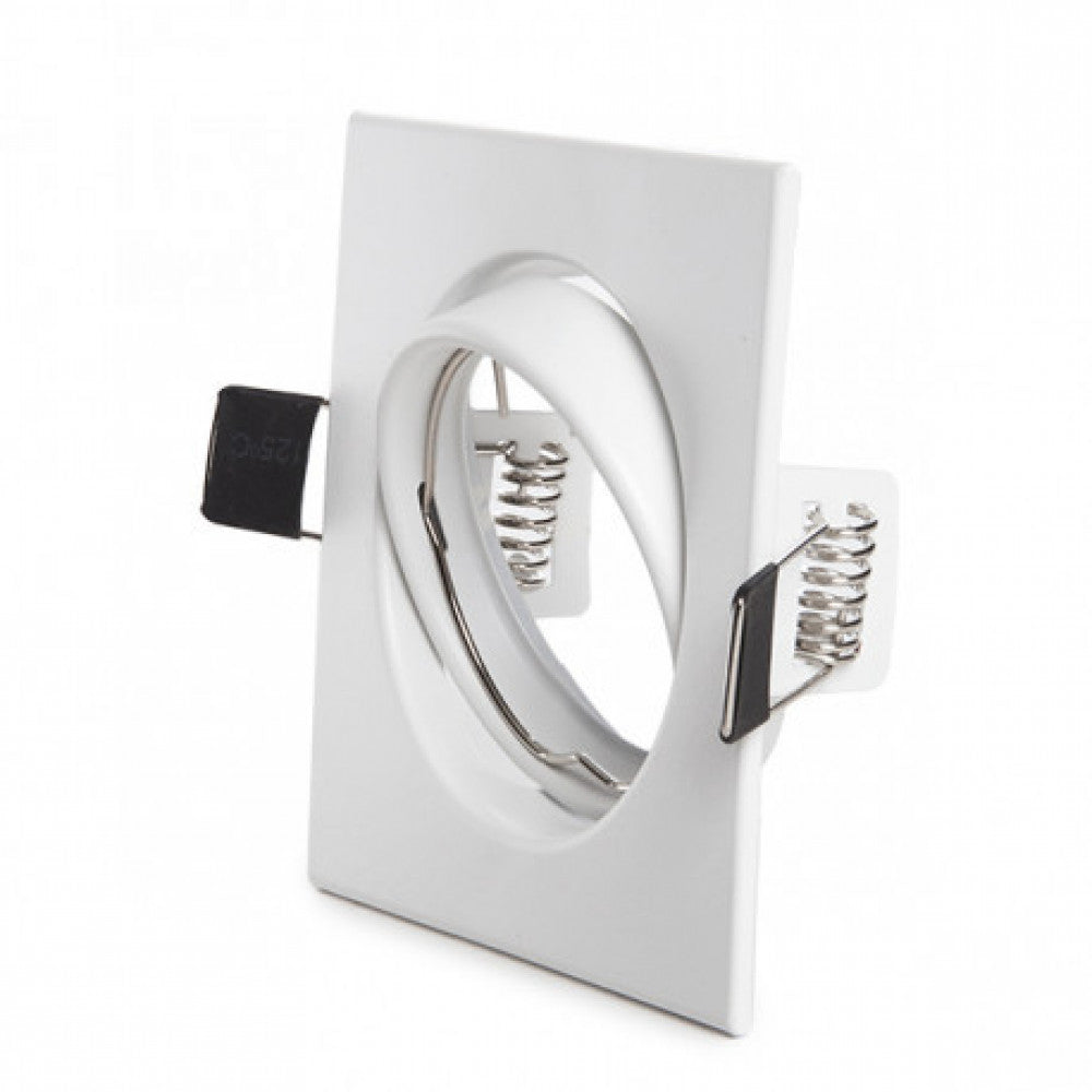 Aro Foco Downlight Basculante Cuadrado Aluminio Blanco 83/83mm Estuche Personalizado — Vetonek (4)