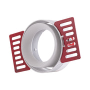 Aro Foco Downlight Circular Aluminio Blanco Basculante Integración Yeso Ø75mm — Vetonek