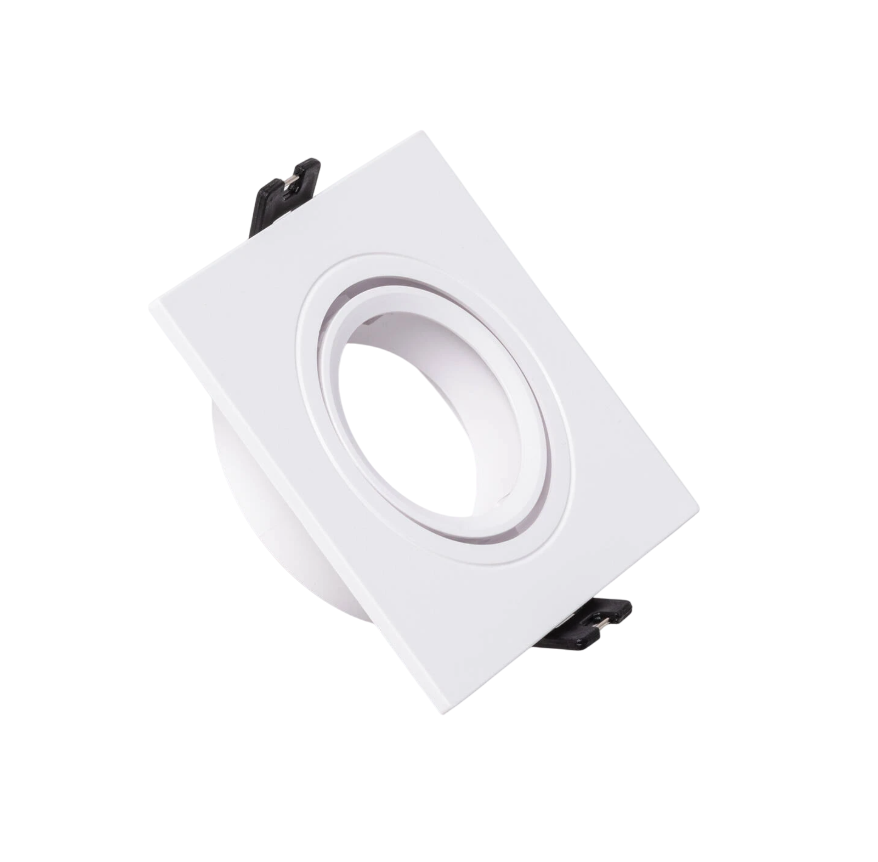 Aro Foco Downlight Policarbonato Rectangular Blanco — Vetonek (2)