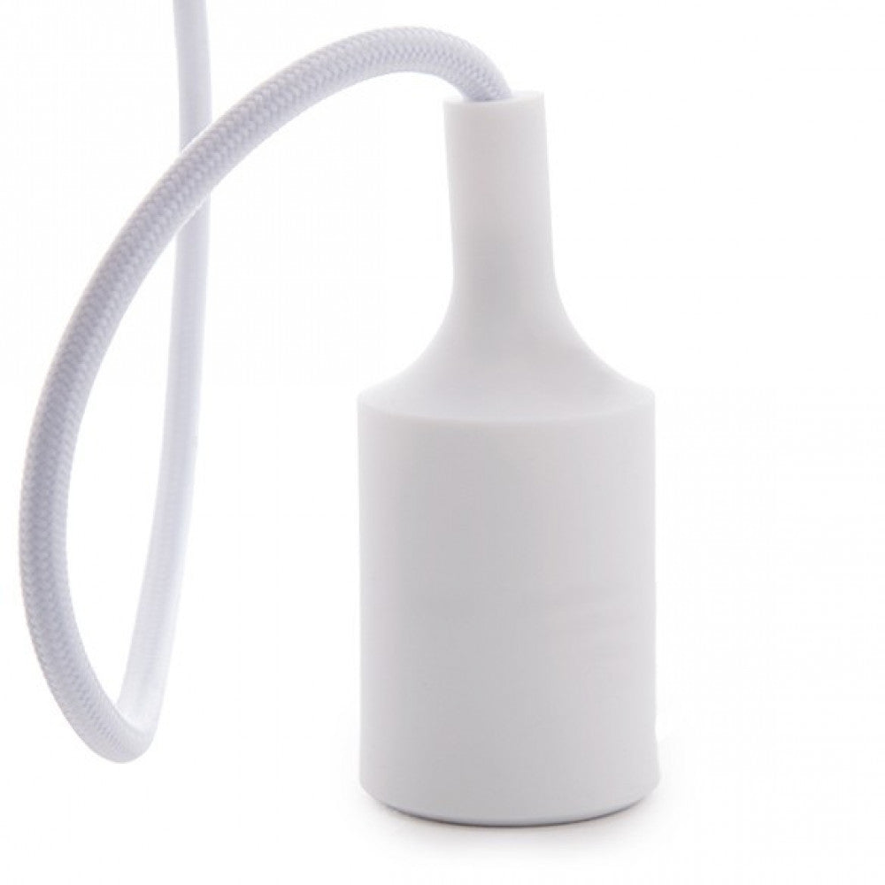 Portalámparas E27 Cable - Rosetón Blanco — Vetonek (3)