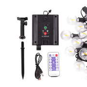 Cadena 25 Bombillas LED G40 2700ºK 9,5M Solar - Panel: 5,5V 1,2W Batería: 3,7V 1200MaH — Vetonek (4)