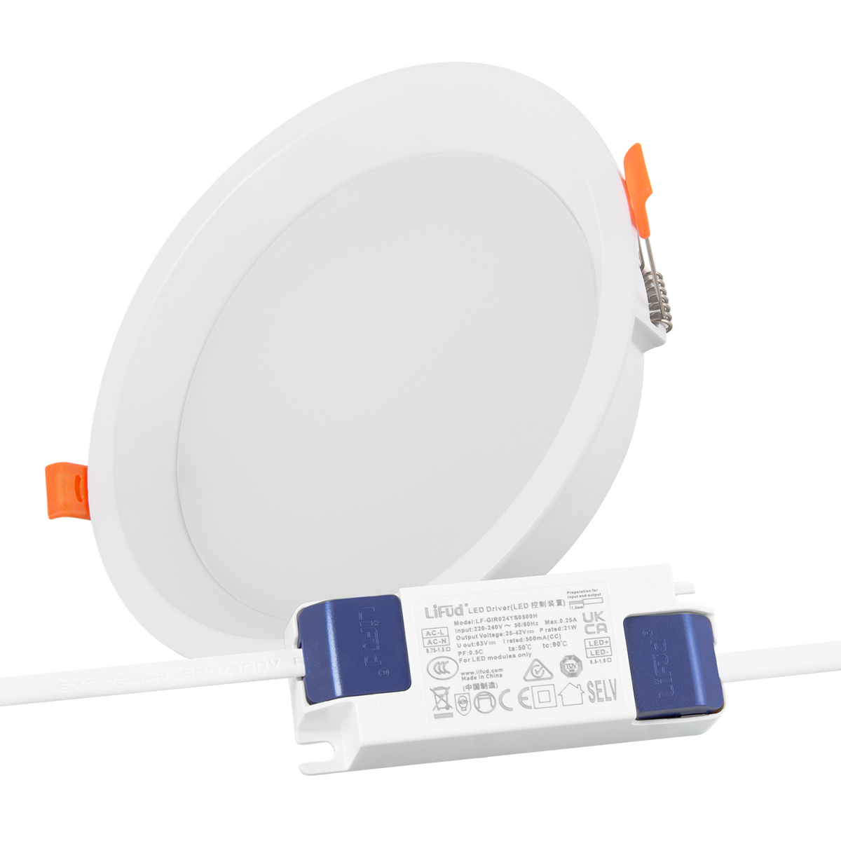 Downlight LED 20W 140Lm/W Driver LIFUD Flicker Free 6000ºK — Vetonek