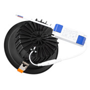 Foco Downlight Circular LED 20W 2.000Lm 6000ºK Anti-Deslumbrante UGR19 Negro — Vetonek (7)