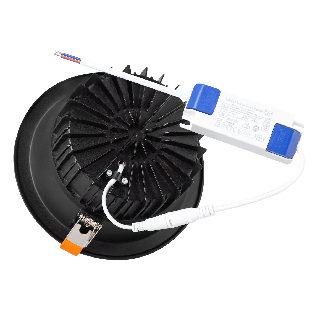 Foco Downlight Circular LED 20W 2.000Lm 6000ºK Anti-Deslumbrante UGR19 Negro — Vetonek (7)