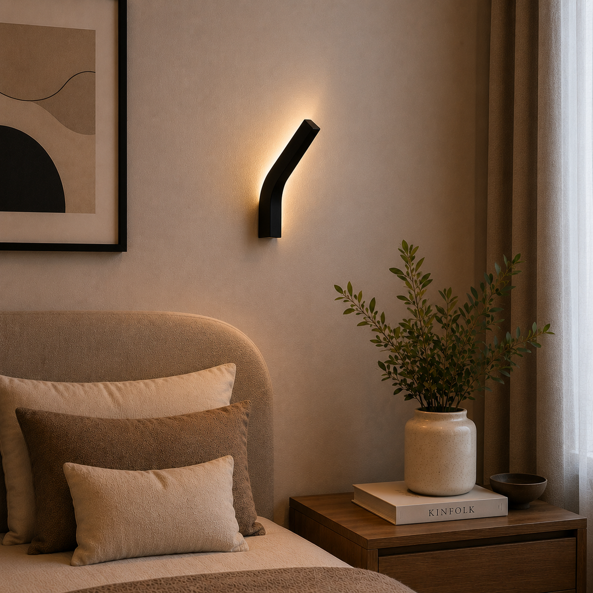 Aplique de Pared E14 Negro (Sin Lámpara) Layla — Vetonek