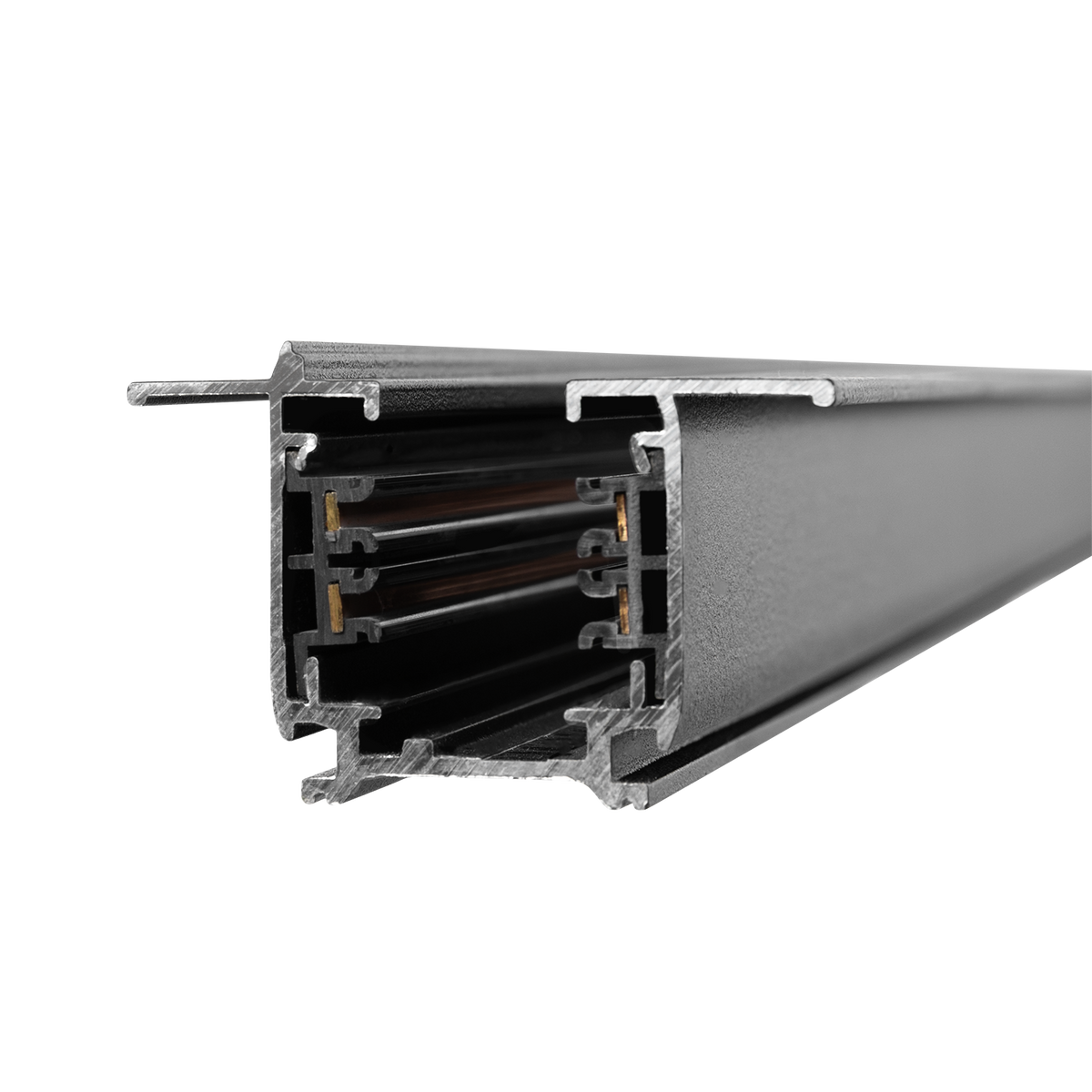 Carril Trifásico Empotrable para Focos LED Negro 1M — Vetonek (3)