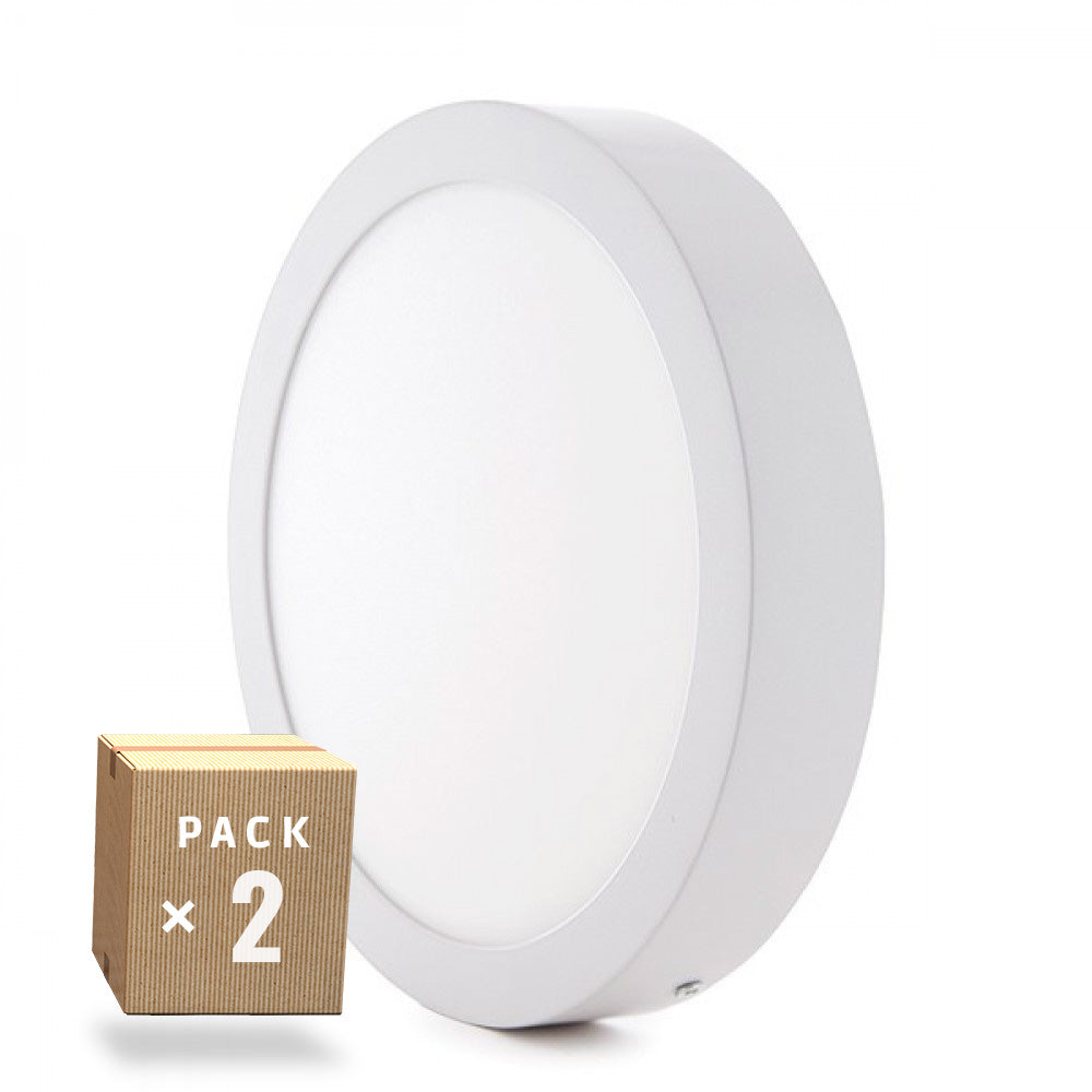 Pack 2 Plafónes LED 24W 1900Lm 6000ºK Superficie — Vetonek