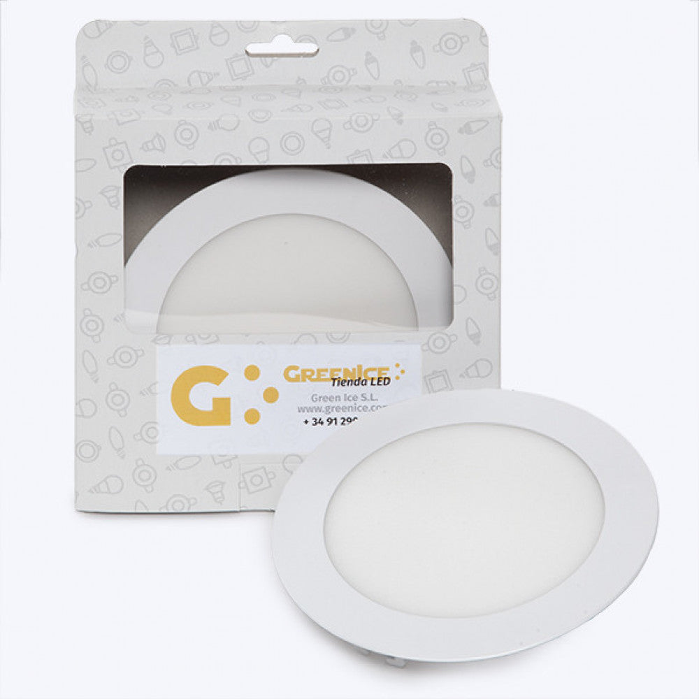 Placa LED 9W 720Lm 6000ºK Circular Estuche Personalizado — Vetonek