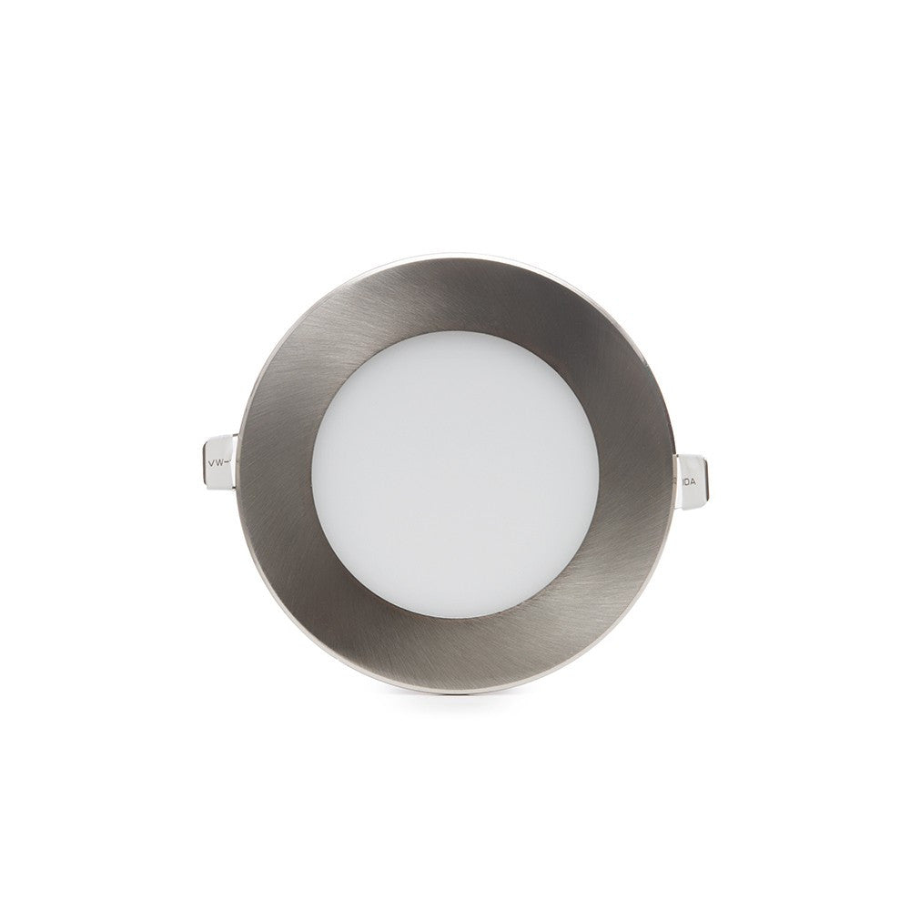 Placa LED 9W 900Lm P.F. 0.99 Níquel Satinado 230V AC — Vetonek (3)