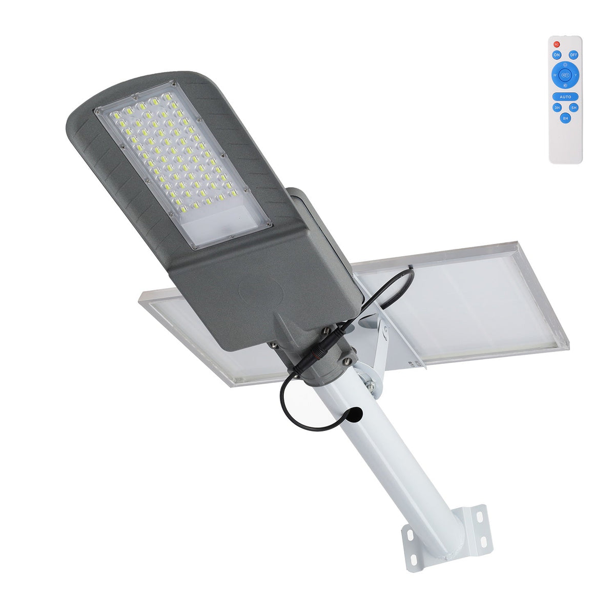 Farola LED Solar 5000K Panel 6V Batería Sensor Crepuscular /Control Remoto — Vetonek