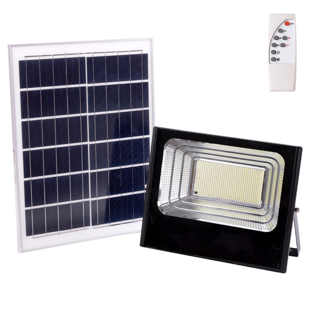 Proyector LED Solar 200W 6500K Panel: 6V/20W Batería: 3,2V/15000MaH Control Remoto — Vetonek