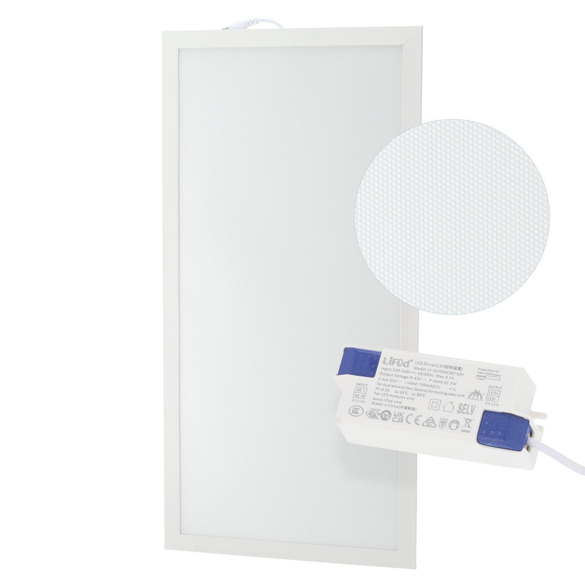 Panel LED 28W 2800Lm 60X30cm Driver Lifud UGR17 — Vetonek
