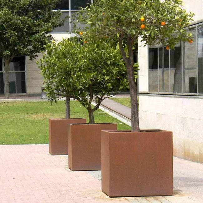 Jardinera CUBO Acero Corten - Vetonek