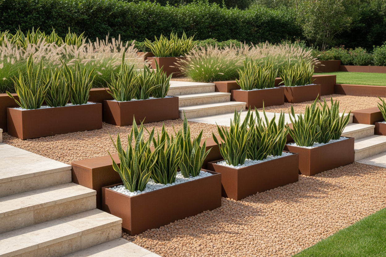Jardinera RECTANGULAR Acero Corten - Vetonek