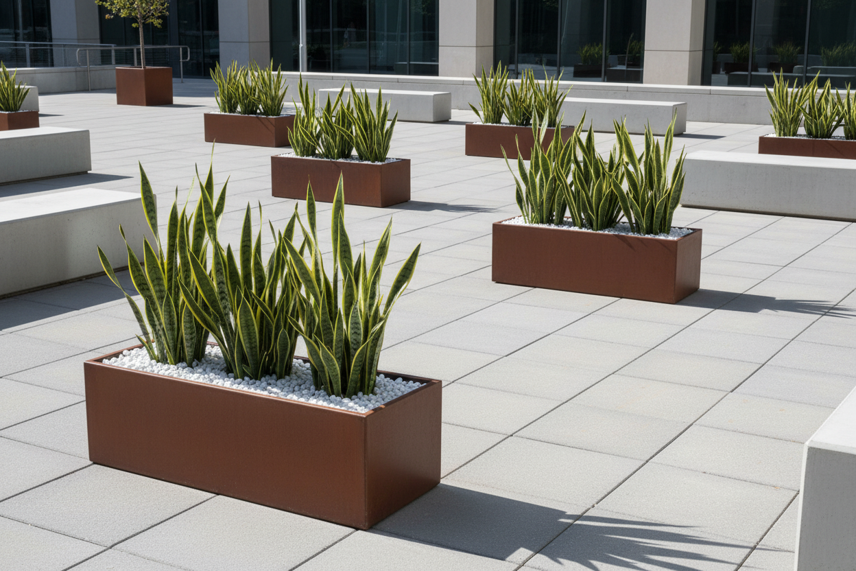 Jardinera RECTANGULAR Acero Corten - Vetonek