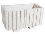 Jardinera Berceo de hormigón blanco con moldura