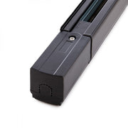 Carril Trifásico Focos LED 1M Negro — Vetonek