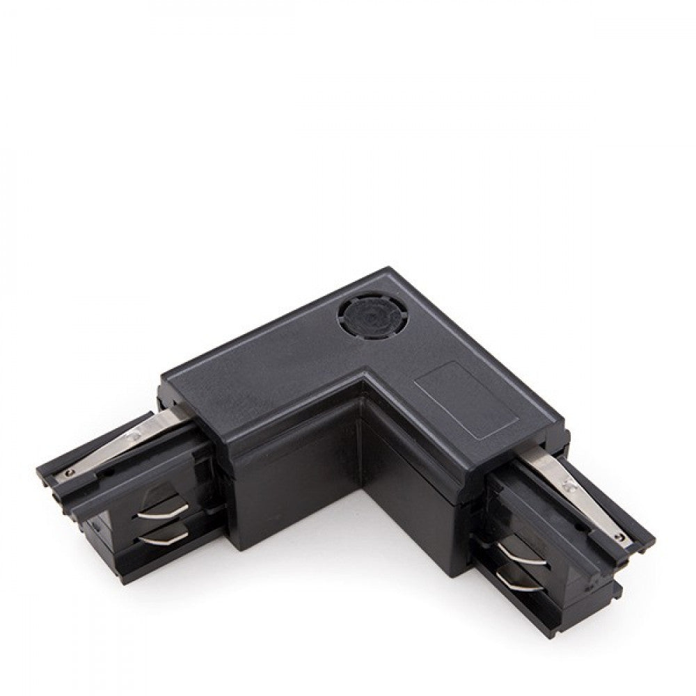 Conector L Carril Trifásico Negro — Vetonek