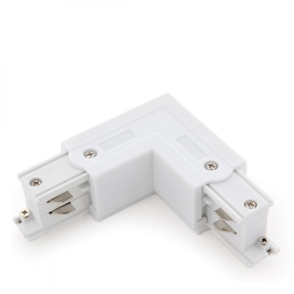 Conector L Carril Trifásico Blanco — Vetonek
