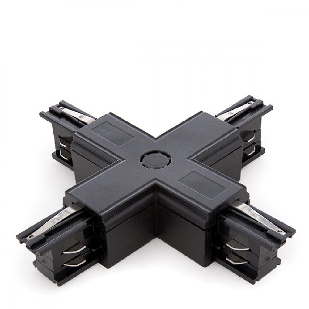 Conector + Carril Trifásico Negro — Vetonek