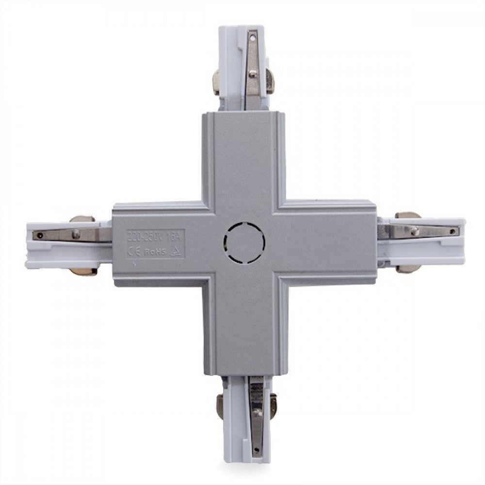 Conector + Carril Trifásico Plata — Vetonek (3)