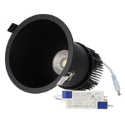 Downlight Empotrable LED 10W 90Lm/W CRI>95 4000ºK Driver Lifud Blanco Natural Negro — Vetonek