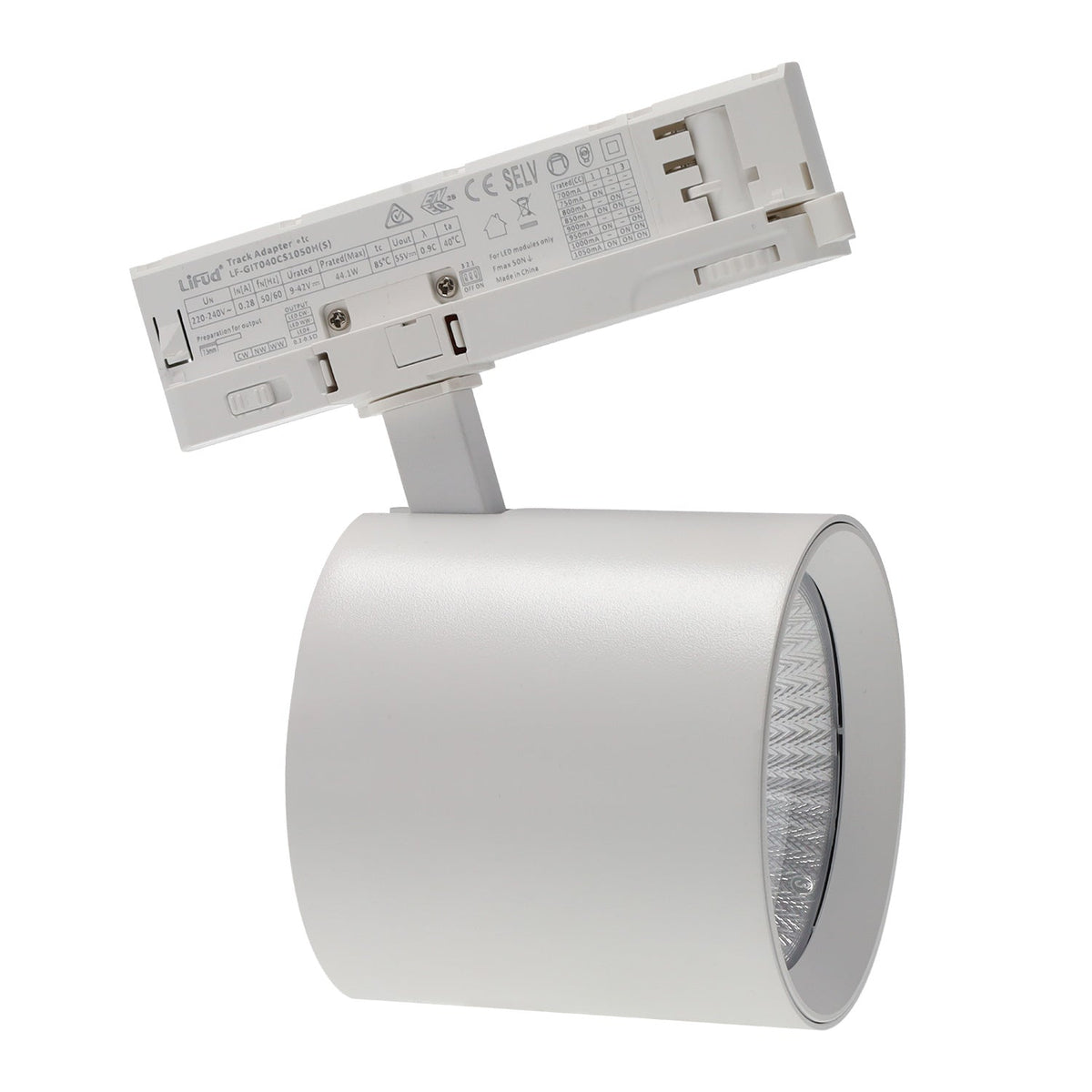Foco de Carril LED 40W 90Lm/W CCT Tonalidad Luz Ajustable Driver Lifud Trifásico — Vetonek (2)