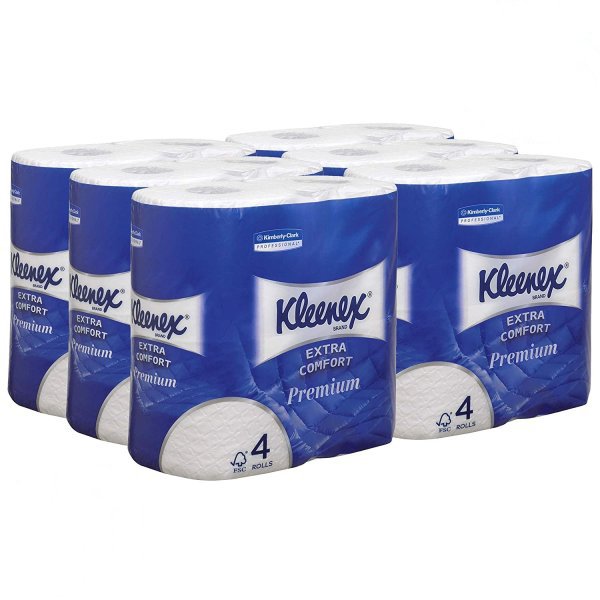 Kleenex Papel Higiénico Extra Confort Premium - 24 Rollos Vetonek