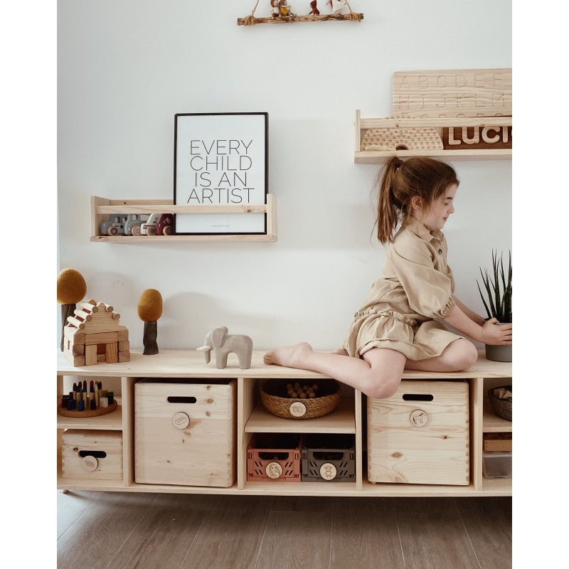 Librería Montessori de Madera Maciza - 80 cm Astideco