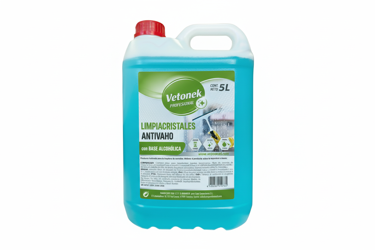 Limpiacristales Antivaho Profesional Vetonek - Secado Rápido 5L - Vetonek