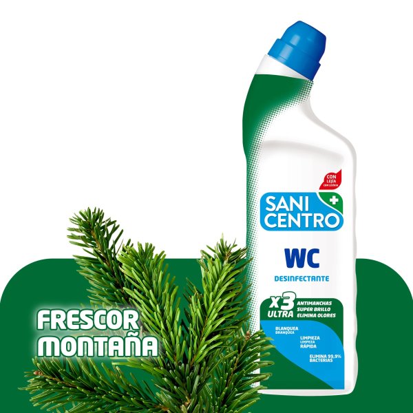 Gel WC antical de Sanicentro con lejía 4 en 1 - Caja 12 uds Vetonek
