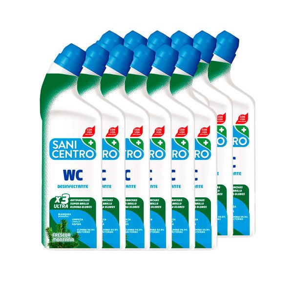 Gel WC antical de Sanicentro con lejía 4 en 1 - Caja 12 uds Vetonek