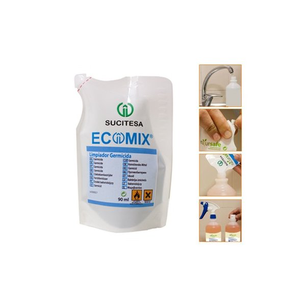 Limpiador Germicida Concentrado ECOMIX PURE BIONET - 12 uds x 30ml Vetonek