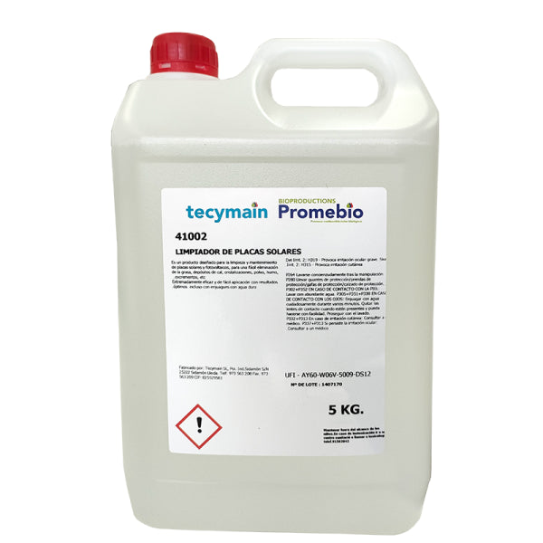 Limpiador para Placas Solares Fotovoltaicas - Garrafa 5L Vetonek