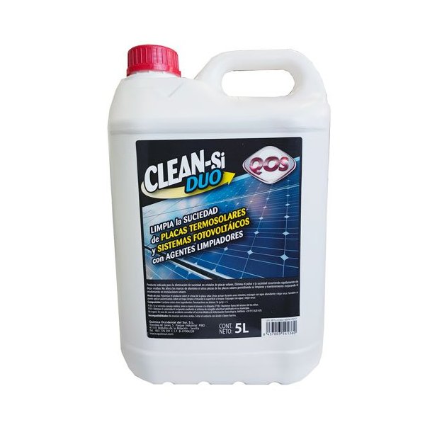 Clean-si Duo: Limpiador de Placas Termosolares y Fotovoltaicas 5L Vetonek