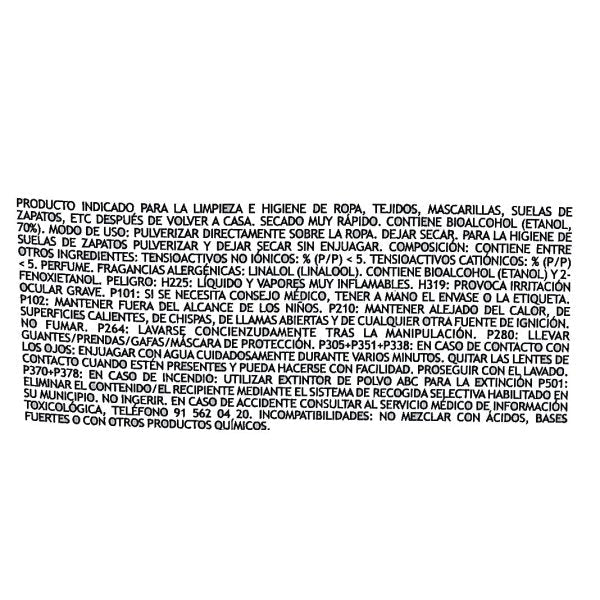 Limpiador textil Sanit - Desinfectante con 70% Alcohol (750 ml) Vetonek