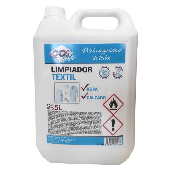 Limpiador textil QOS Sanit con 70% de alcohol - 5L Vetonek