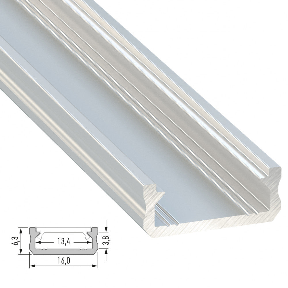 Perfíl Aluminio Tipo D 2,02M — Vetonek