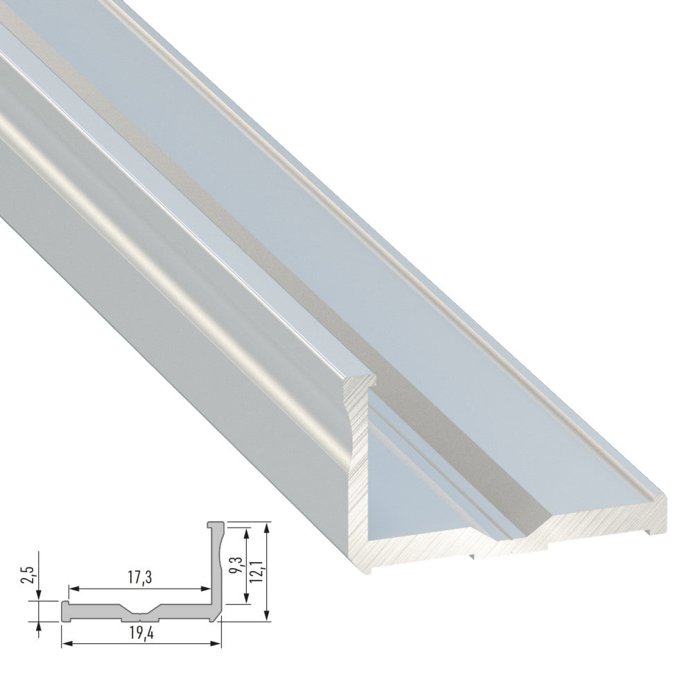 Perfíl Aluminio Tipo E 2,02M — Vetonek