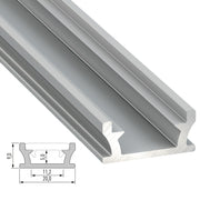 Perfíl Aluminio Pisable Empotrado IP65 Tipo TERRA 2,02M - Anodizado Plata — Vetonek (2)